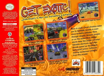 Cruis'n Exotica (USA) box cover back